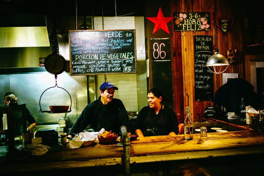 The scene at our new fav Mexican restaurant in Seattle.