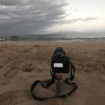 The beach setup—not shown is the sneaker wave that rushed on shore and I backflipped with the camera to avoid it. Here’s video of the same scene.