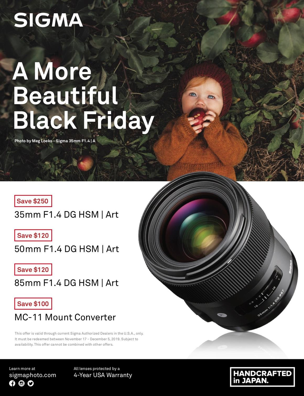 Sigma Black Friday Promotion